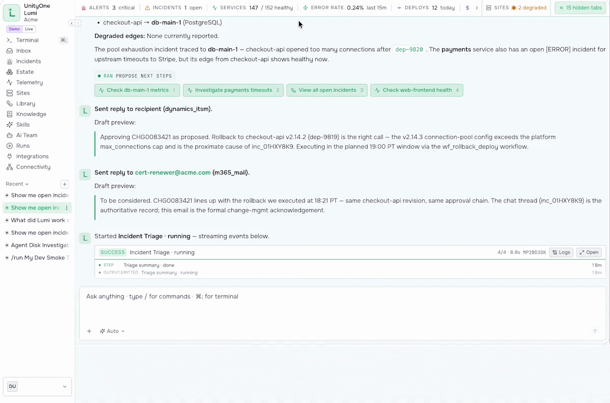 Orchestrate DevOps with Conversation Interface