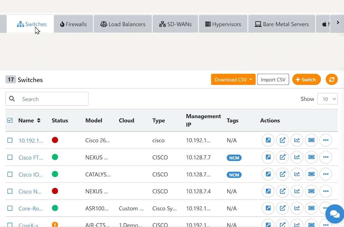 DCIM console preview