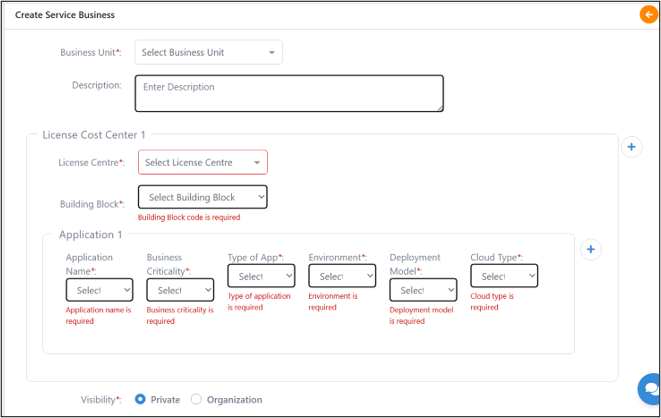 How to add a business service